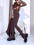 TERMO leggings "CLIMB" LM88212 - CHOCO